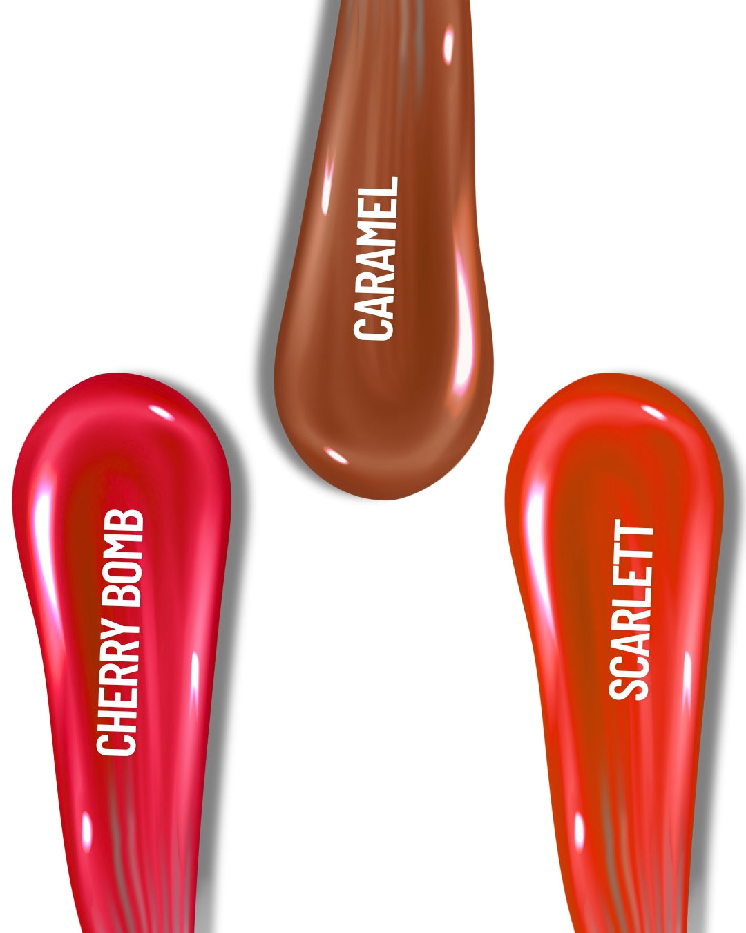 Flavours of Trouble Trio | Cherry Bomb, Caramel & Scarlett Lip Gloss Comb