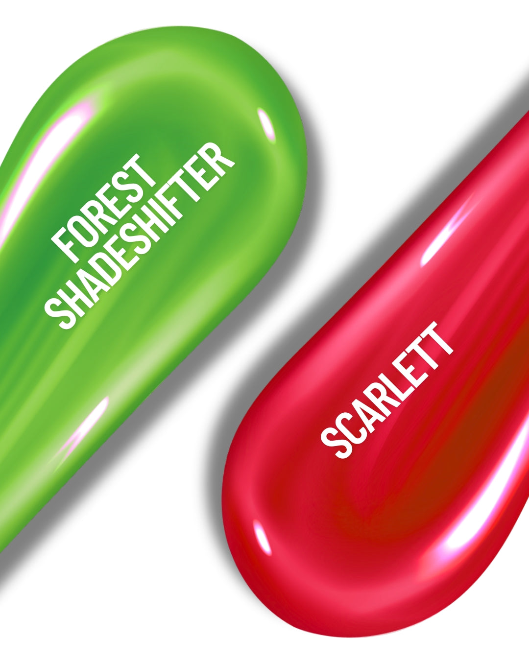 GreenLight & RedLight Duo | Forest ShadeShifter (Ph Adaptive Green to Pink Lip Gloss) & Scarlett Lip Gloss
