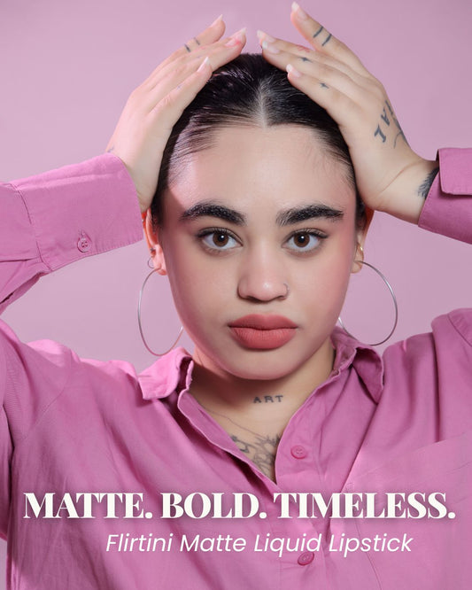 Flirtini (Nude Pink) Matte Liquid Lipstick – Long-Lasting, Smudge-Proof, Vegan, Lightweight, 12-16 Hour Stay