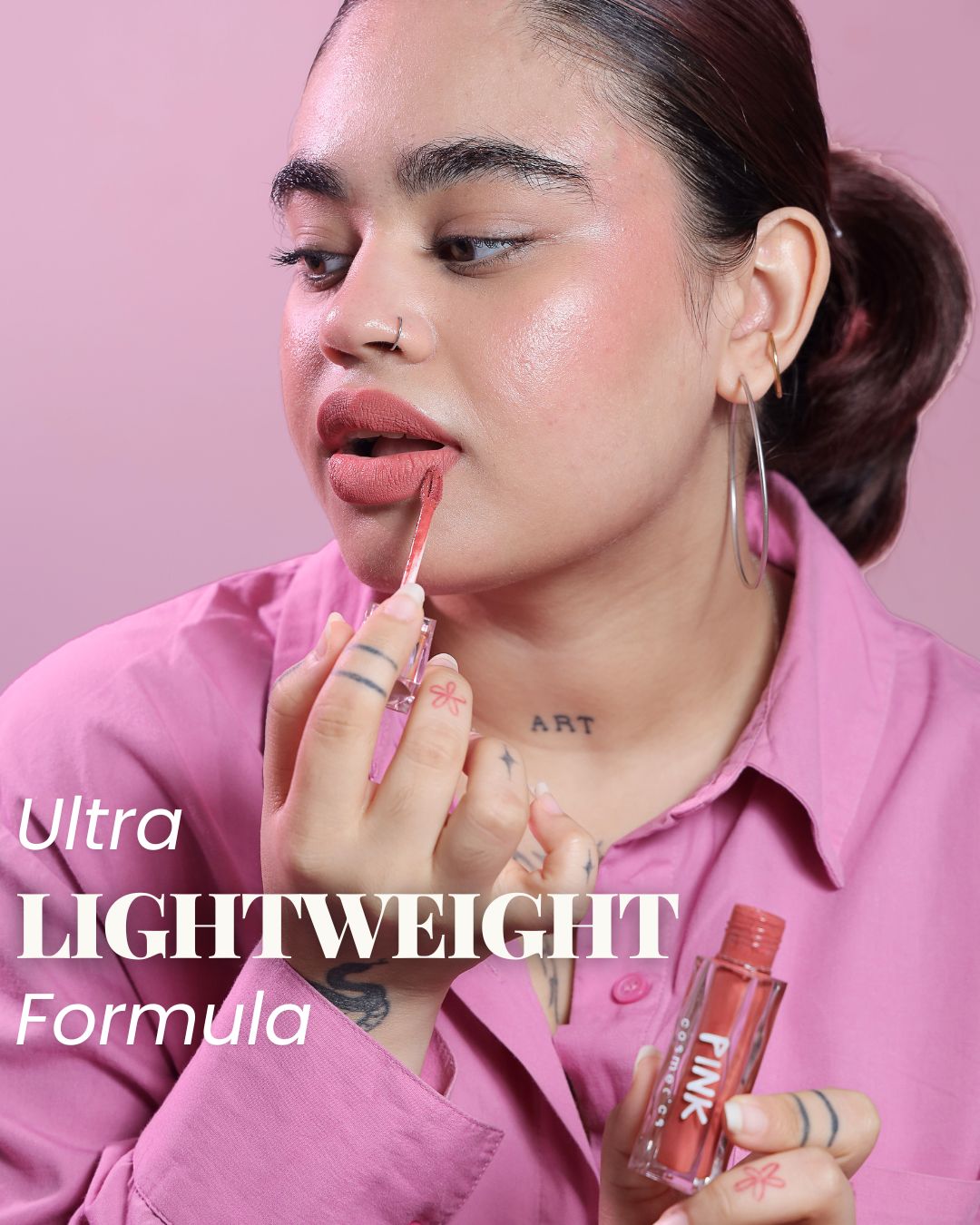 Flirtini (Nude Pink) Matte Liquid Lipstick – Long-Lasting, Smudge-Proof, Vegan, Lightweight, 12-16 Hour Stay