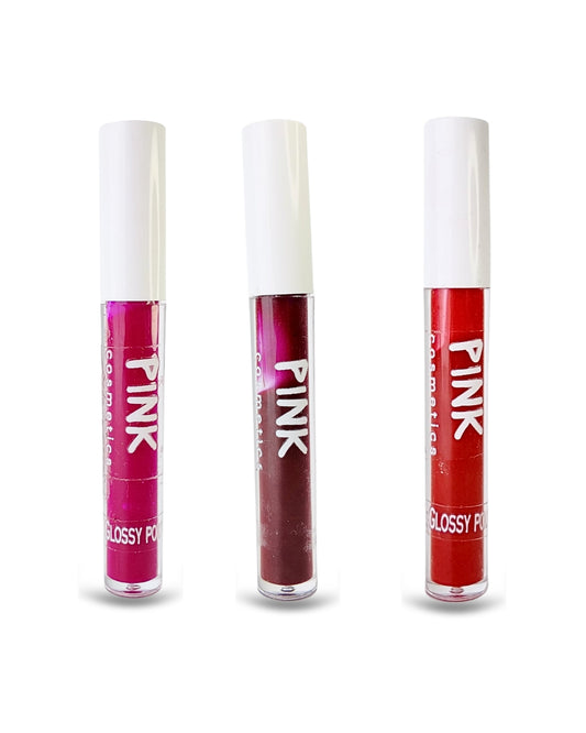Spill The Gloss Trio | Gemstone, GrapeWine & Scarlett Lip Combo Set Of 3
