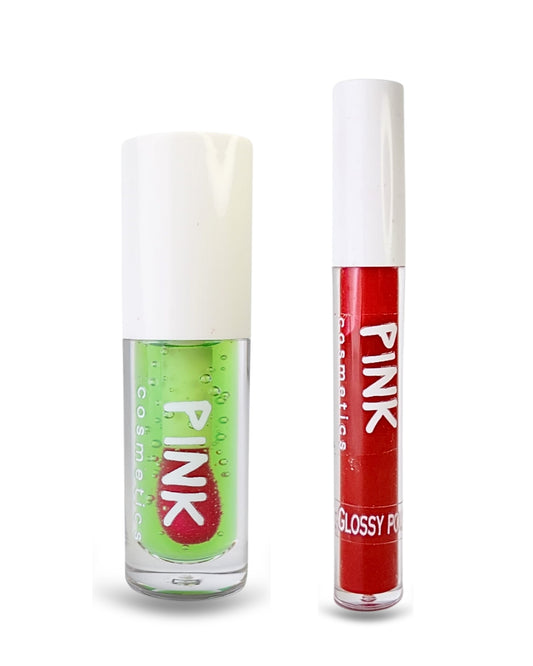 GreenLight & RedLight Duo | Forest ShadeShifter (Ph Adaptive Green to Pink Lip Gloss) & Scarlett Lip Gloss